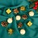 A set of jewelry plastic 12 pcs "Christmas tree" (4 balls, 4 gifts, 4 cones) mix