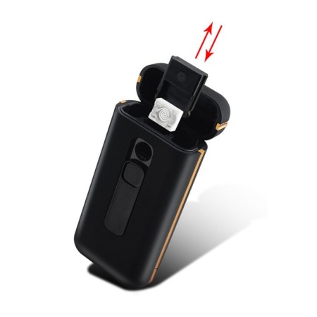 Portesigan Imir lighter "Seer", spiral, USB, 11.5 x 5.4 cm, black-1