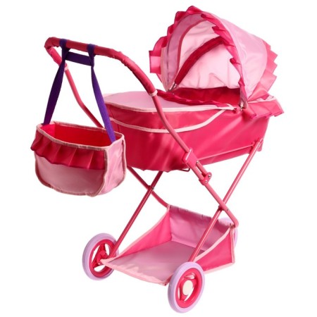 Puppet stroller No. 10, pink/lilac color