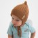 Children's hat minku rr 44-46, brown color