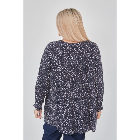 Women's tunic, size 68, dark blue color-5