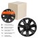 Wheel caps 15 "Airline" Joy, Black Gloss, Carbon, in a set 2 pieces