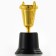 Cup 063C, award figure, gold, plastic stand, 13.2 x 7.1 x 7.1 cm.