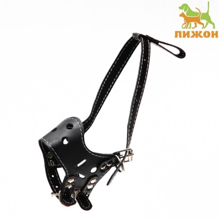 Muzzle of pressed leather adjustable, No. 1, DN 4.5 cm, ohm 13-20 cm, black