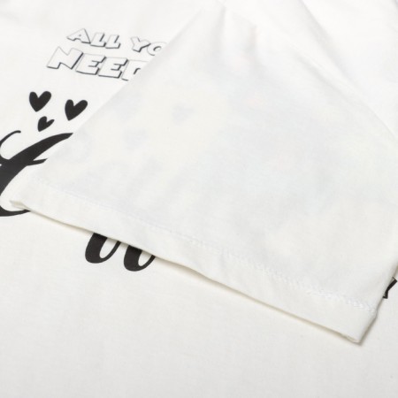 Female homemade set (T -shirt/pants), white/blue color, size 60-2