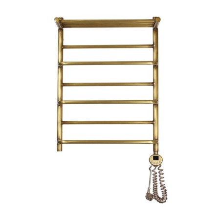 Domoterm electric heated towel rail "Orpheus" P7, 500x700 mm, with a shelf, right, bronze-1