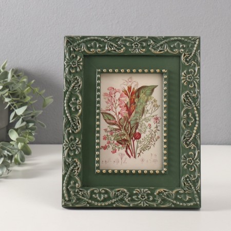 Photo frame MDF 10x15 cm "Flower edging" Green 2.1x20x25 cm