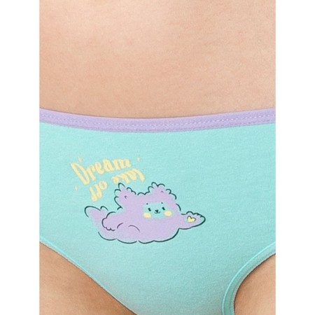Panties for girls, height 116 cm, lavender, peach, azure color, 3 pcs-5