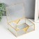 Casket Glass with a metal frame "Openwork insert. Drops" 18.5x14x6.5 cm