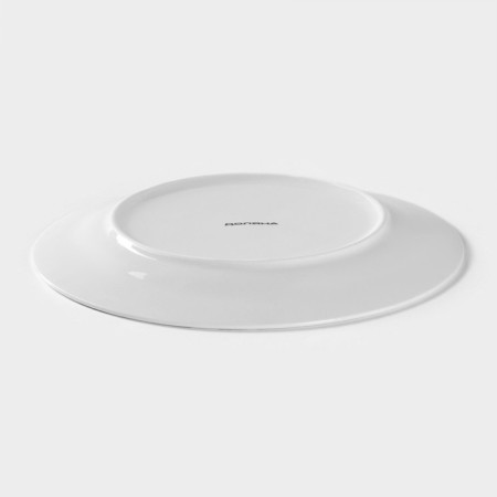 Porcelain dessert shade "Tash", d = 20.5 cm, white color-2