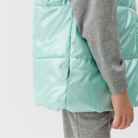 Children's ’width minku, green color, height 140 cm-2