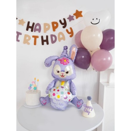 Foil ball 24 "Bunny with a cupcake", lilac, under the air-1