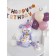 Foil ball 24 "Bunny with a cupcake", lilac, under the air