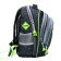 School backpack 40x33x15cm, ergonomic back, Across 410, gray/green