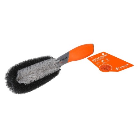 A brush-brush for washing with hard bristles and rubberized pen 29 cm, abin010-1