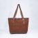 Zipper bag, external pocket, brown color
