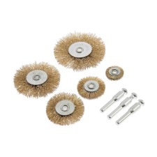 A set of metal brushes for the tundra drill, flat 25-38-50-63-75 mm, 5 pcs. + 3 studs