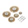 A set of metal brushes for the tundra drill, flat 25-38-50-63-75 mm, 5 pcs. + 3 studs
