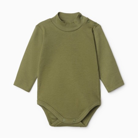 Body baby, with a long sleeve, khaki color, height 68 cm