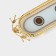 Fan -45 × 13 × 6 cm standing stand stand, gold metal color
