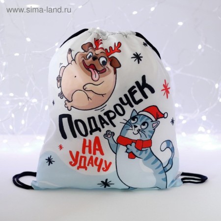 New Year. Bag for sweets 290 x 340 mm, "gift for luck" (soft polyester density 210d)-1