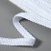 Decorative braid "Chanel", 12 mm, 10 ± 1 m, white color