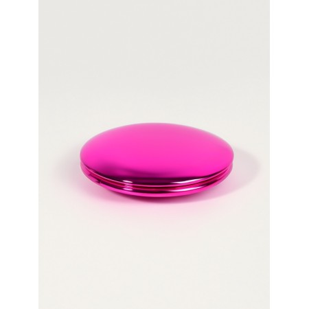 Mirror Warehouse Circle (2) C/Ficked up D6.5cm metallic plastic pink bag QF-3