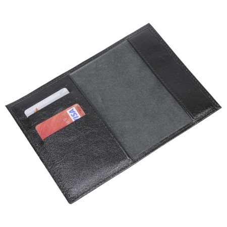 Passport cover, card for cards, black color-1