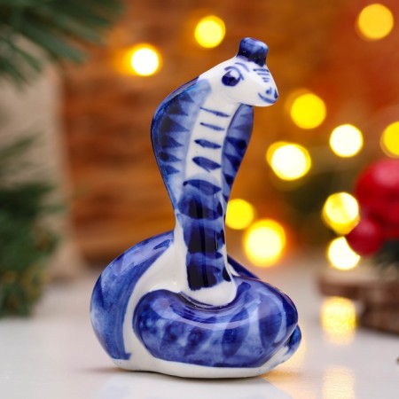 New Year. Suvenir "Snake Knot" 8.5 × 5.5 cm, gzhel
