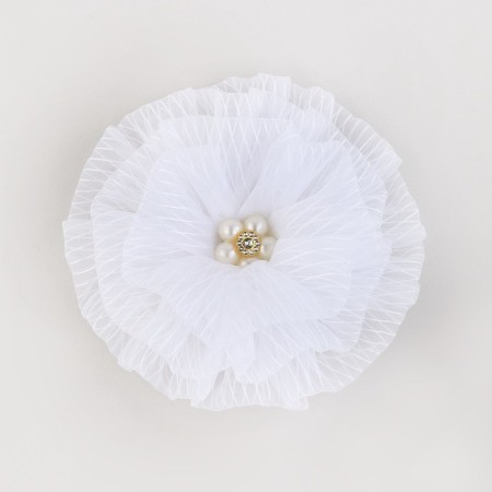 Outlet. Bant for hair on elastic band, white, 11 cm, princesses-2
