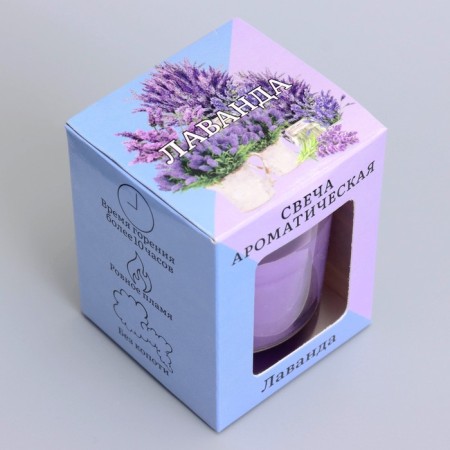 Aromatic candle in glass 5x6cm, lavender-6