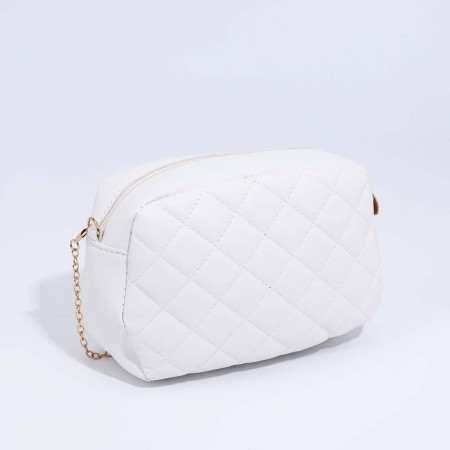 Bag Cross-Bodi with a zipper, white color-1