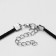 Choker "Tango" flower on threads, red-black color, 30cm