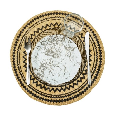 Serving napkin on the table "Africa", 38 × 38 cm, black color-7