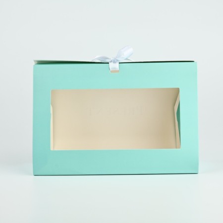 Folding box for flowers with a window Pressent, Tiffany, 16 x 27 x 9 cm-1