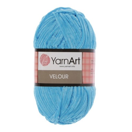 Yarn "Velour" 100% micropoliester 170m/100g (850 yoke blue)-1