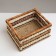Wicker basket, 39x31x21.5 cm, rattan, jute