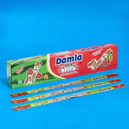 Sour marmalade - straps "Damla", watermelon, 15 g