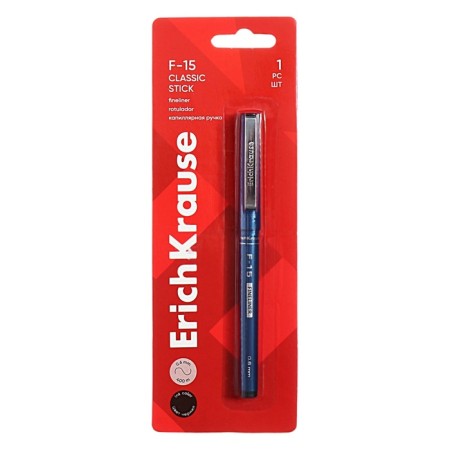 Capillary pen, erichkrause, "F-15 stick classic" node 0.6 mm color Black-6