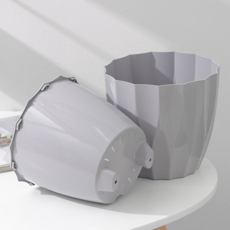 Kashpo for flowers with an insert "flute", 3 l, color gray color-2