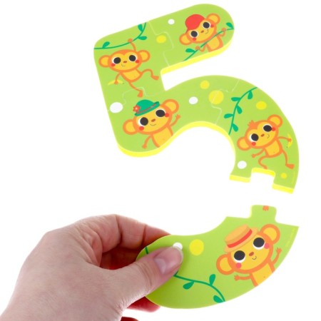 Soft puzzle for kids “Learning numbers: animals”, 5 puzzles, crumb me-10