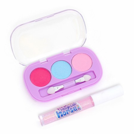 A set of cosmetics for a girl "Housel on wheels", pink, with false nails-11