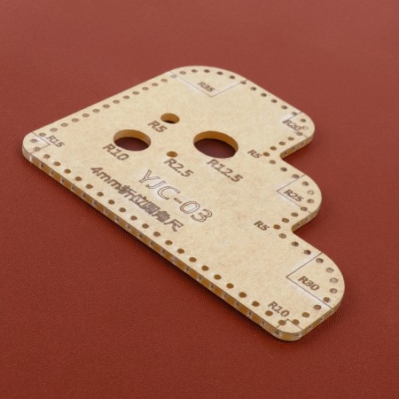 Radius line, for the skin, step 4 mm, acrylic, R5 - 35, S3-3