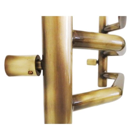 Domoterm electric heated towel rail "Laura", 500 x 985 mm, 12 crossbars, left, bronze-3