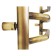 Domoterm electric heated towel rail "Laura", 500 x 985 mm, 12 crossbars, left, bronze