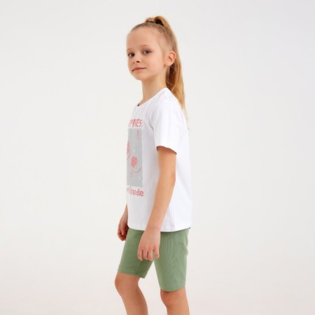 T -shirt Children's Minaku "Happines" Color White, height 116-1