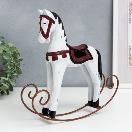 Souvenir tree "Horse-rocking" White with red 22x5x23 cm