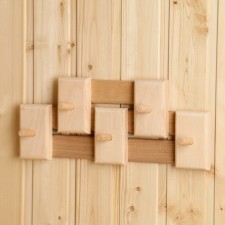 Hanger from alder, 1 level, 5 hooks