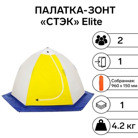 Winter "Stack" Elite 2-seater tent with a breathing top