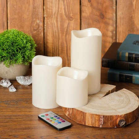 Candle LED "tenderness", with a remote control, 12 modes, set of 3 pcs.-1